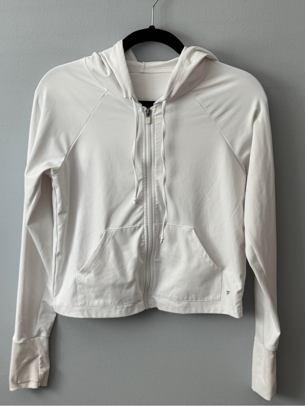 Fabletics Women’s White Zip-Up Hoodie